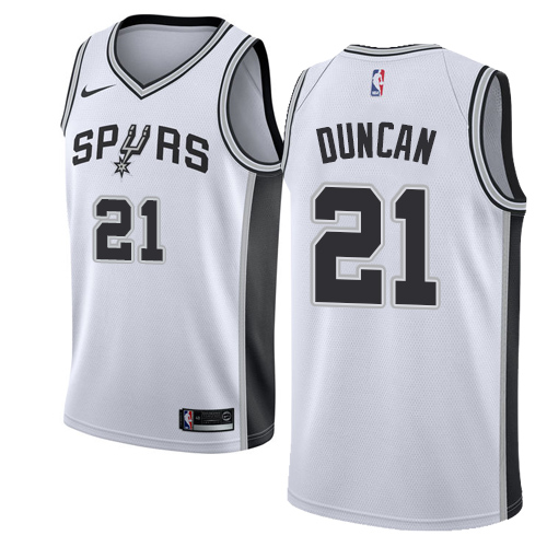 San Antonio Spurs #21 Tim Duncan White Womens Swingman Association Edition Jersey Womens