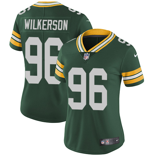 Green Bay Packers #96 Muhammad Wilkerson Green Team Color Women's Stitched Vapor Untouchable Limited Jersey Womens