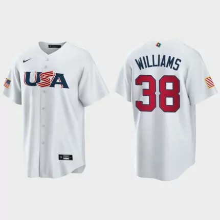 Devin Williams Milwaukee Brewers 2023 World Baseball Classic USA Replica Jersey – White