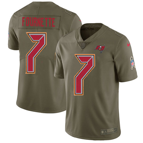 Tampa Bay Buccaneers #7 Leonard Fournette Olive Youth Stitched Limited 2017 Salute To Service Jersey