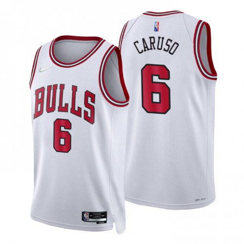 Chicago Bulls #6 Alex Caruso White Mens 2021-22 75th Anniversary Diamond Swingman Jersey - Association Edition Mens