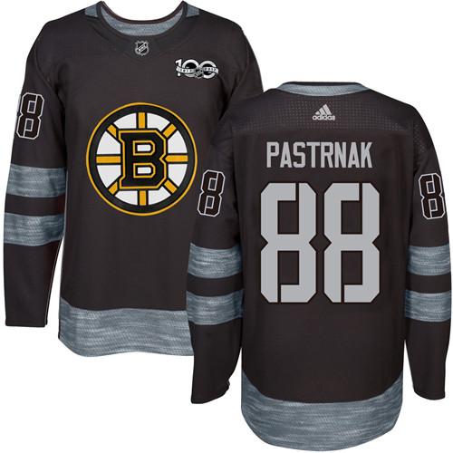 Adidas Boston Bruins #88 David Pastrnak Black 1917-2017 100th Anniversary Stitched Jersey Men's