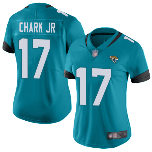 Jacksonville Jaguars #17 DJ Chark Jr Teal Green Alternate Women's Stitched Vapor Untouchable Limited Jersey Womens