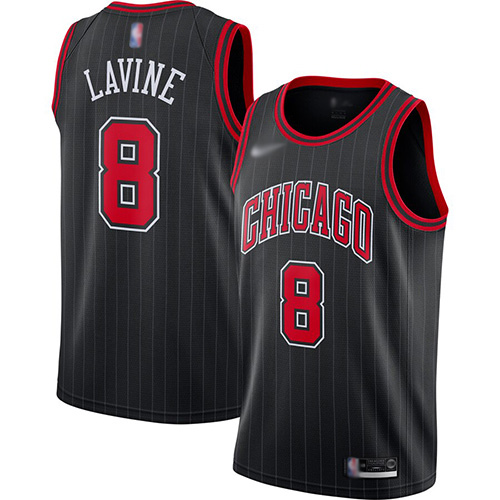 Chicago Bulls #8 Zach LaVine Black Swingman Statement Edition 2019/2020 Jersey Mens