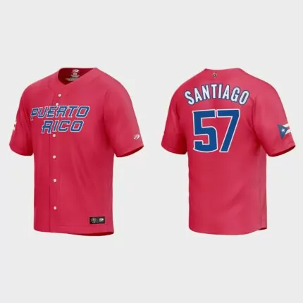 Hector Santiago Puerto Rico Baseball 2023 World Baseball Classic Jersey – Red