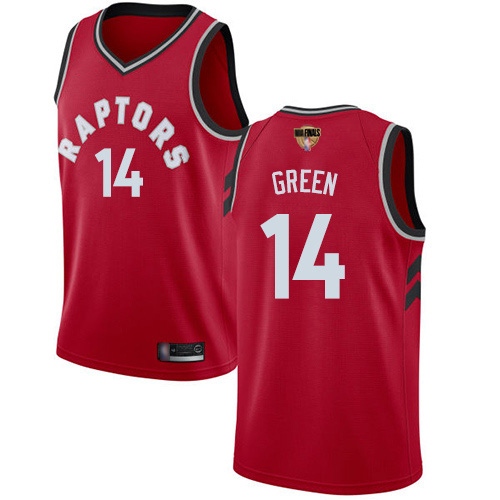 Toronto Raptors #14 Danny Green Red 2019 Finals Bound Swingman Icon Edition Jersey Mens
