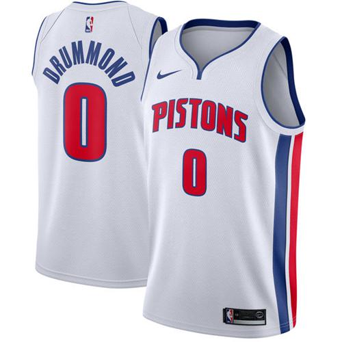 Detroit Pistons #0 Andre Drummond White Swingman Association Edition Jersey Mens