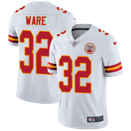 Kansas City Chiefs #32 Spencer Ware White Youth Stitched Vapor Untouchable Limited Jersey Youth
