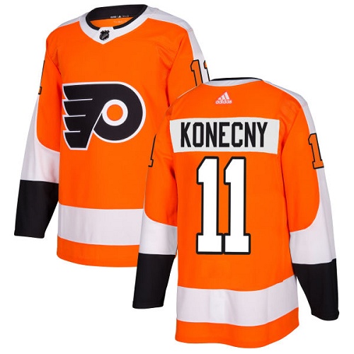 Adidas Philadelphia Flyers #11 Travis Konecny Orange Home Authentic Stitched Youth Jersey Youth