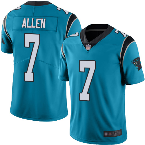 Carolina Panthers #7 Kyle Allen Blue Alternate Youth Stitched Vapor Untouchable Limited Jersey Youth