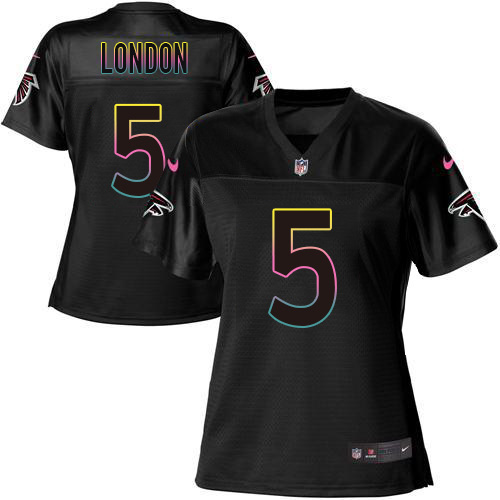Falcons #5 Drake London Black Women's Fashion Game Jersey