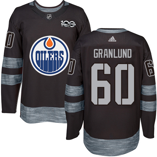 Adidas Edmonton Oilers #60 Markus Granlund Black 1917-2017 100th Anniversary Stitched Jersey Men's