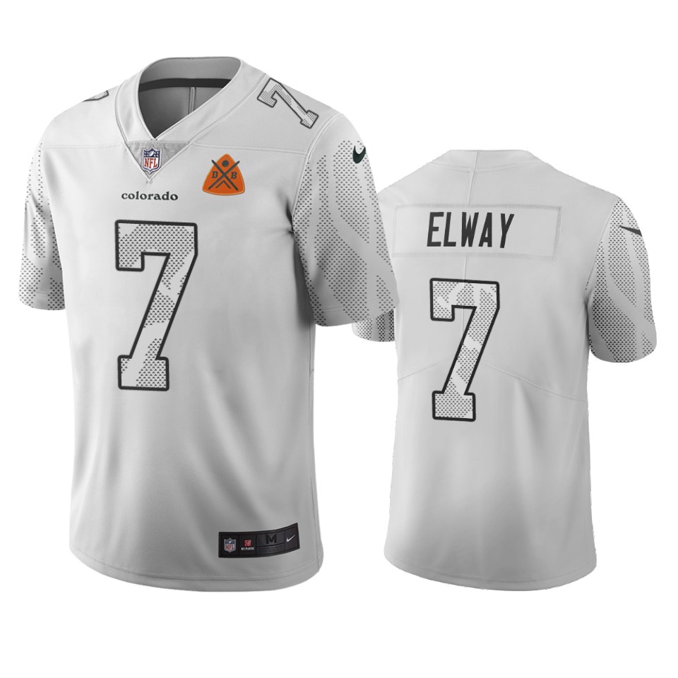 Denver Broncos #7 John Elway White Vapor Limited City Edition Jersey