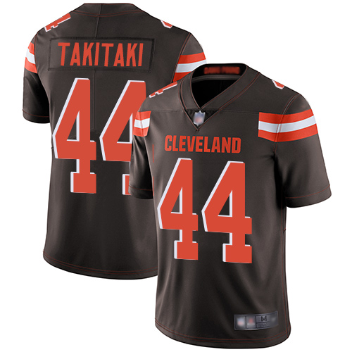 Cleveland Browns #44 Sione Takitaki Brown Team Color Men's Stitched Vapor Untouchable Limited Jersey Men's