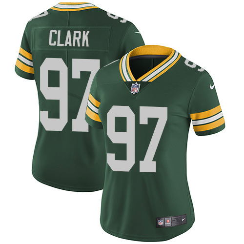 Green Bay Packers #97 Kenny Clark Green Team Color Women's Stitched Vapor Untouchable Limited Jersey Womens