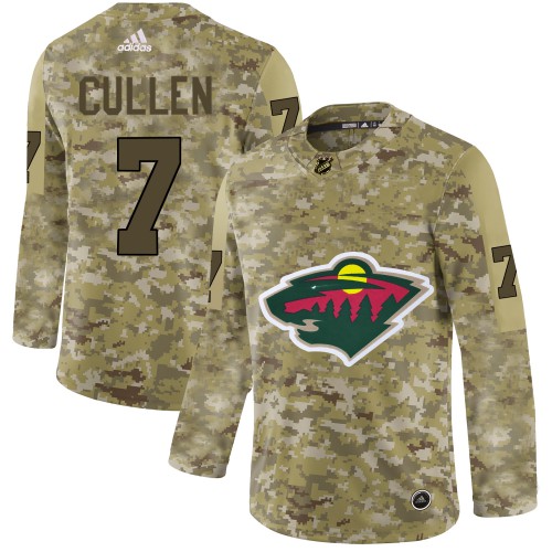 Adidas Minnesota Wild #7 Matt Cullen Camo Authentic Stitched Jersey Men's