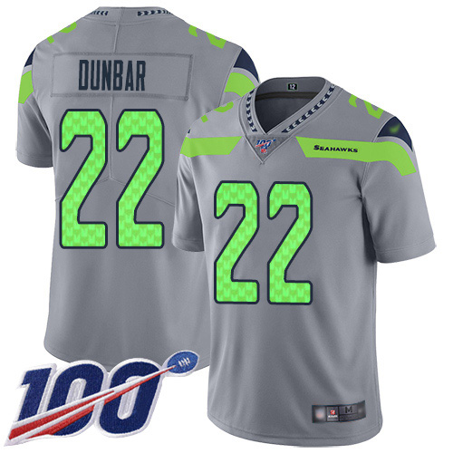 Seattle Seahawks #22 Quinton Dur Gray Youth Stitched Limited Inverted Legend 100th Season Jersey Youth