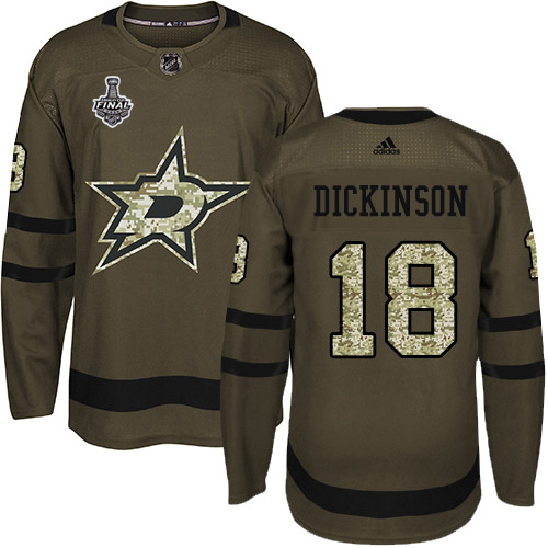 Adidas Dallas Stars #18 Jason Dickinson Green Salute to Service 2020 Stanley Cup Final Stitched Jersey Men's