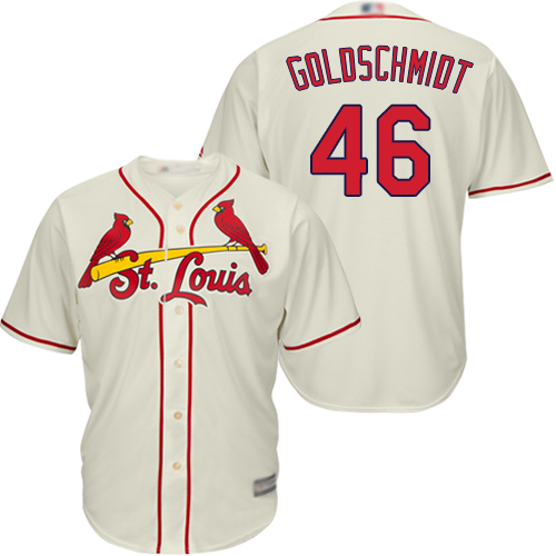 St.Louis Cardinals #46 Paul Goldschmidt Cream New Cool Base Stitched Jersey Men's