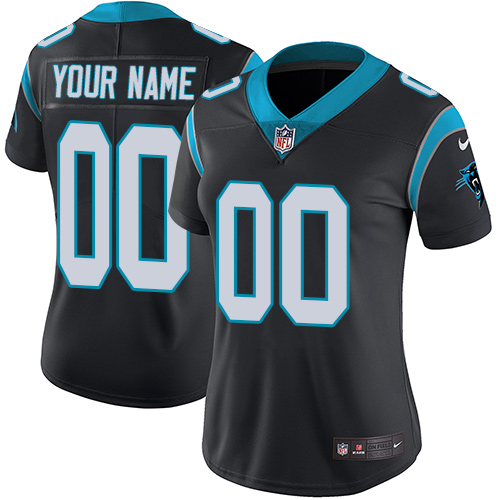 Carolina Panthers Customized Black Team Color Stitched Vapor Untouchable Limited Women's Jersey