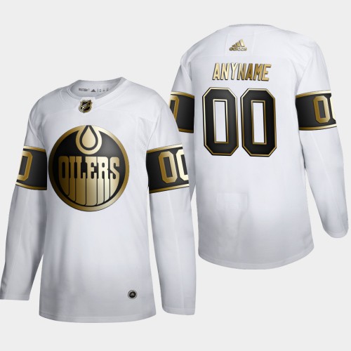 Edmonton Oilers Custom Men's Adidas White Golden Edition Limited Stitched Jersey