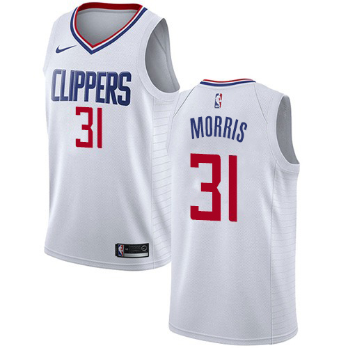 Los Angeles Clippers #31 Marcus Morris White Womens Swingman Association Edition Jersey Womens