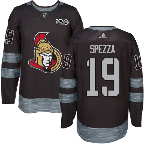 Adidas Ottawa Senators #19 Jason Spezza Black 1917-2017 100th Anniversary Stitched Jersey Men's