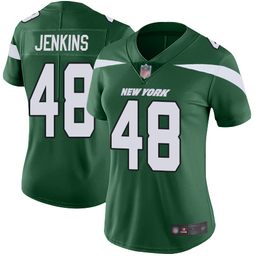 New York Jets #48 Jordan Jenkins Green Team Color Women's Stitched Vapor Untouchable Limited Jersey Womens