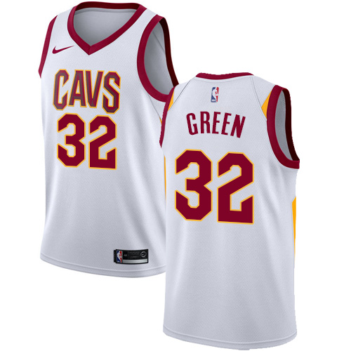 Cleveland Cavaliers #32 Jeff Green White Swingman Association Edition Jersey Mens