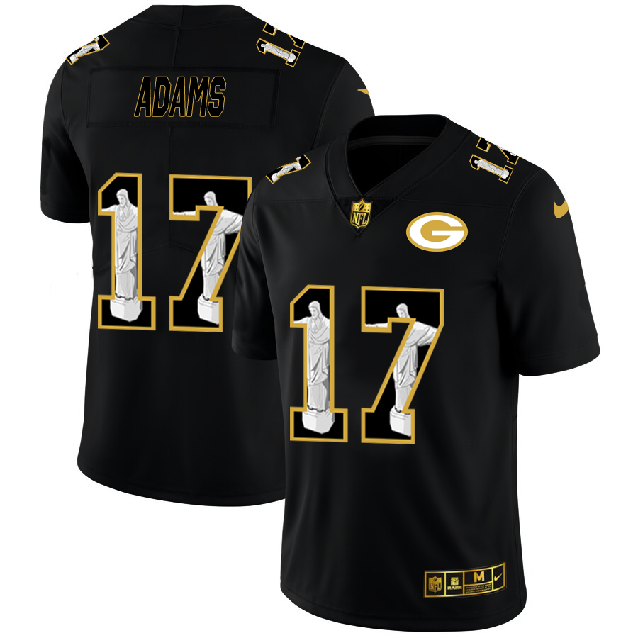 Green Bay Packers #17 Davante Adams Carbon Black Vapor Cristo Redentor Limited Jersey