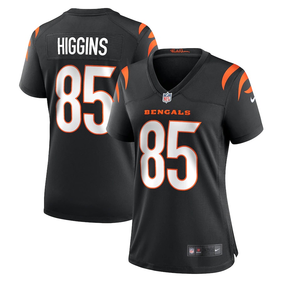 Cincinnati Bengals #85 Tee Higgins Black Women's Game Jersey