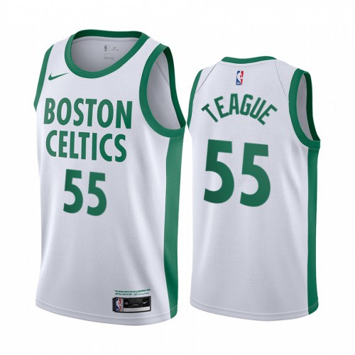 Boston Celtics #55 Jeff Teague White Swingman 2020-21 City Edition Jersey Mens