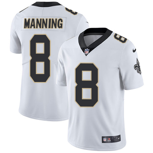 New Orleans Saints #8 Archie Manning White Men's Stitched Vapor Untouchable Limited Jersey Men's