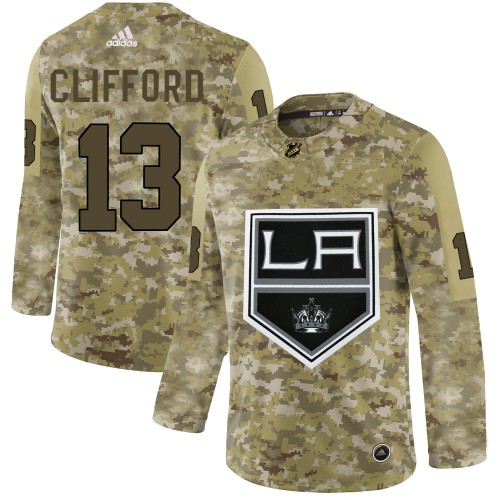 Adidas Los Angeles Kings #13 Kyle Clifford Camo Authentic Stitched Jersey Men's