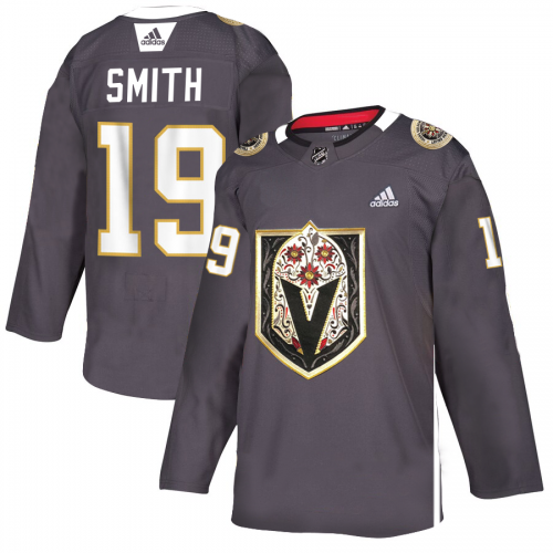 Vegas Golden Vegas Golden Knights #19 Reilly Smith Men's Grey Adidas Latino Heritage Night Stitched Jersey Men's