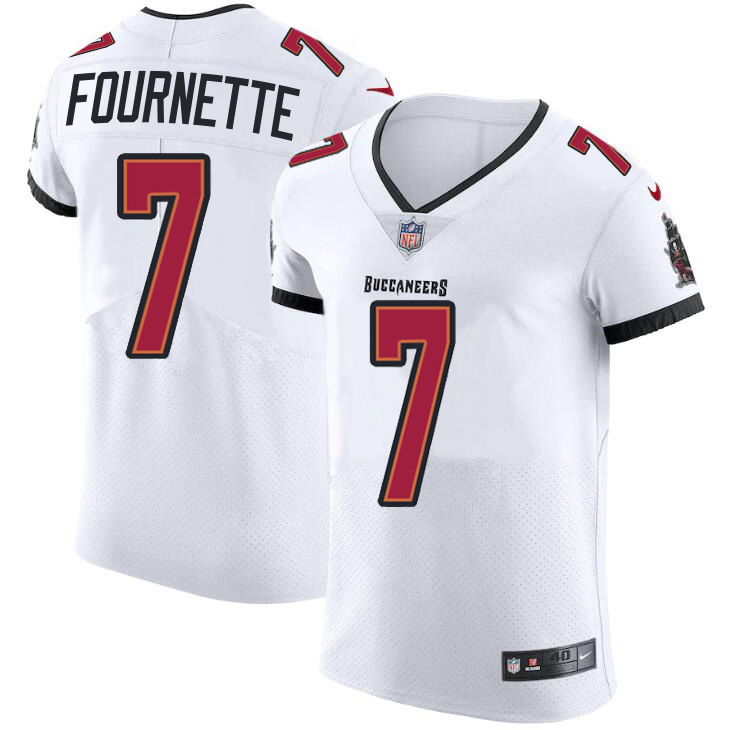 Buccaneers #7 Leonard Fournette Men's White Vapor Elite Jersey