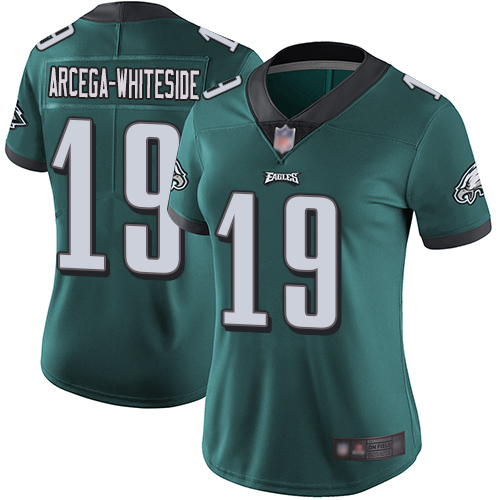 Philadelphia Eagles #19 JJ Arcega-Whiteside Midnight Green Team Color Women's Stitched Vapor Untouchable Limited Jersey Womens