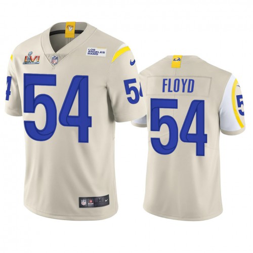 Los Angeles Los Angeles Rams #54 Leonard Floyd Men's Super Bowl LVI Patch Vapor Limited Jersey - Bone Men's