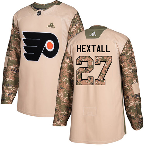 Adidas Philadelphia Flyers #27 Ron Hextall Camo Authentic 2017 Veterans Day Stitched Youth Jersey Youth