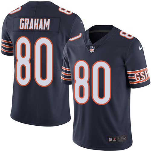 Chicago Bears #80 Jimmy Graham Navy Blue Team Color Men's Stitched Vapor Untouchable Limited Jersey Men's