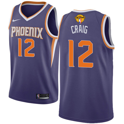 Phoenix Suns #12 Torrey Craig Mens 2021 Finals Bound Swingman Icon Edition Jersey Purple Mens
