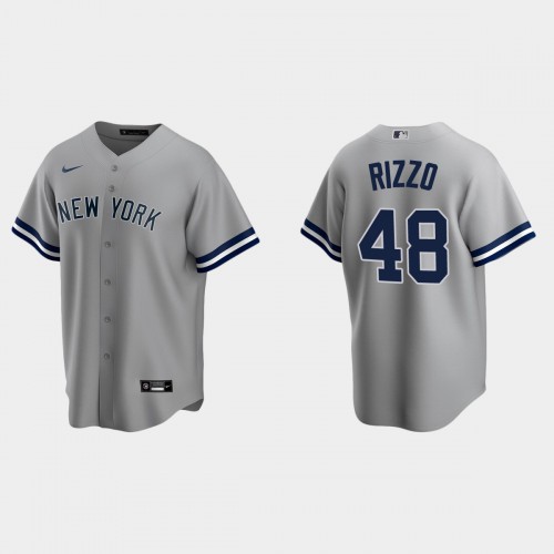 New York New York Yankees #48 Anthony Rizzo Men's Gray Road Jersey Men's