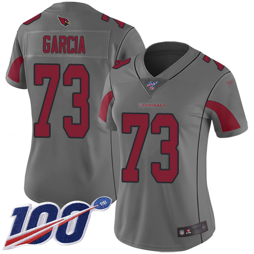 Cardinals #73 Max Garcia Silver Women's Stitched Limited Inverted Legend 100th Season Jersey