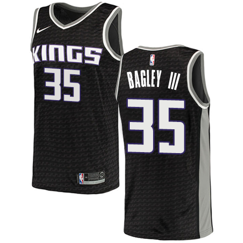 Sacramento Kings #35 Marvin Bagley III Black Swingman Statement Edition Jersey Mens