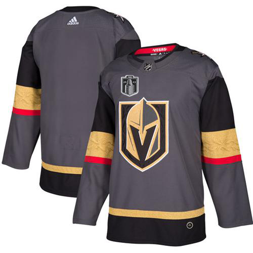 Adidas Golden Knights Blank Grey 2023 Stanley Cup Final Patch Home Authentic Stitched Jersey