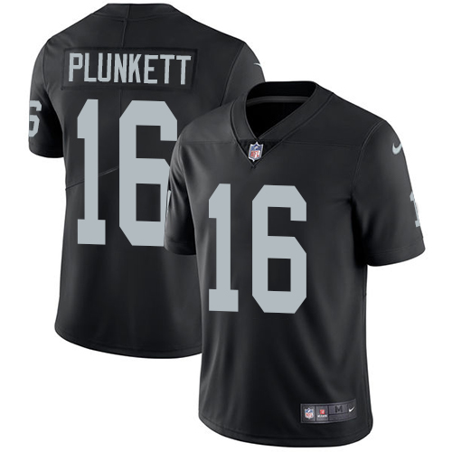 Las Vegas Raiders #16 Jim Plunkett Black Team Color Men's Stitched Vapor Untouchable Limited Jersey Men's