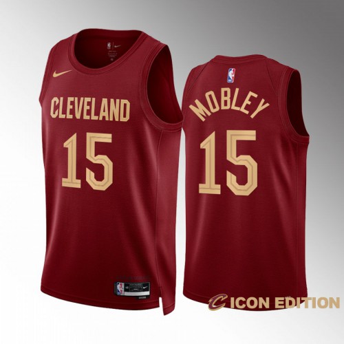 Cleveland Cleveland Cavaliers #15 Isaiah Mobley Mens Wine 2022-23 Icon Edition Jersey Mens