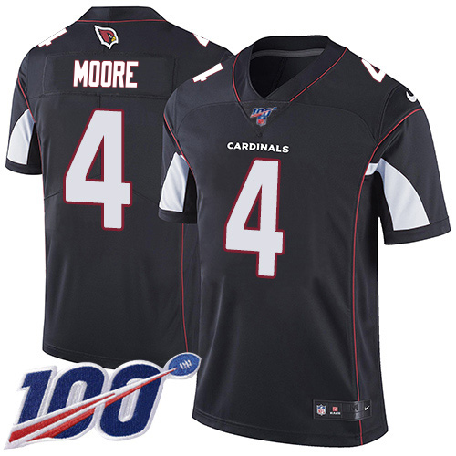 Cardinals #4 Rondale Moore Black Alternate Youth Stitched 100th Season Vapor Untouchable Limited Jersey