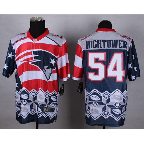 New England Patriots #54 Dont'a Hightower Navy Blue Men's Stitched Elite Noble Fashion Jersey Men's