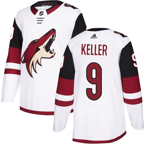 Adidas Arizona Coyotes #9 Clayton Keller White Road Authentic Stitched Youth Jersey Youth